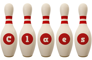 Claes bowling-pin logo