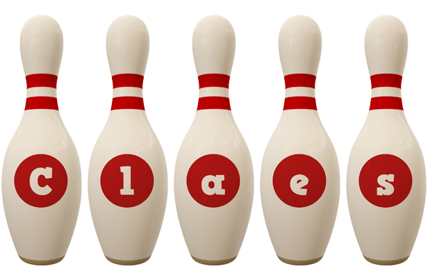 Claes bowling-pin logo