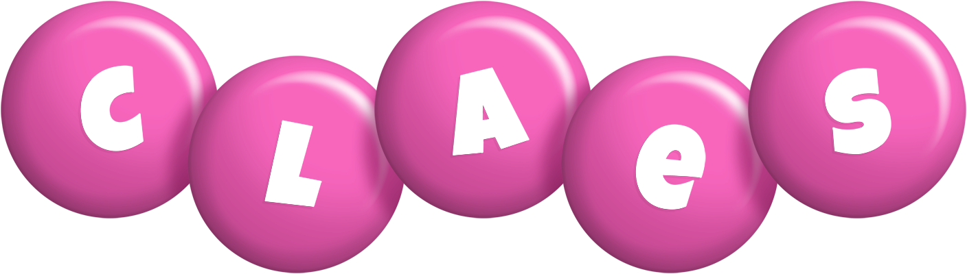 Claes candy-pink logo