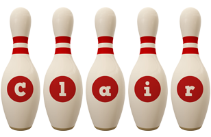 Clair bowling-pin logo