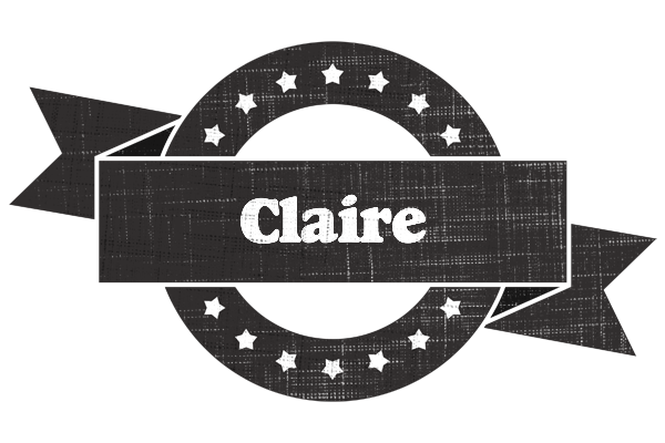 Claire grunge logo
