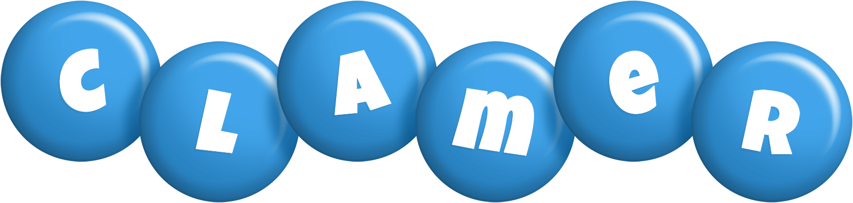 Clamer candy-blue logo