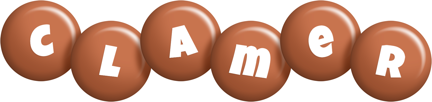 Clamer candy-brown logo
