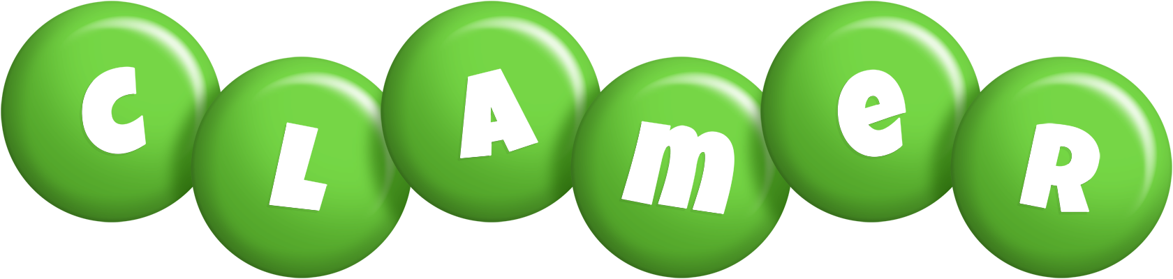 Clamer candy-green logo