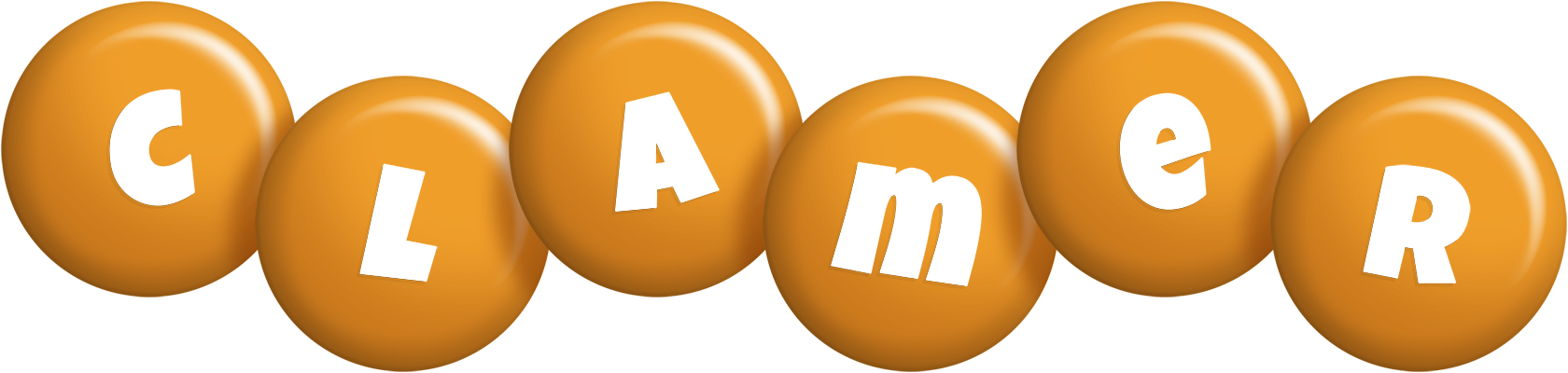 Clamer candy-orange logo