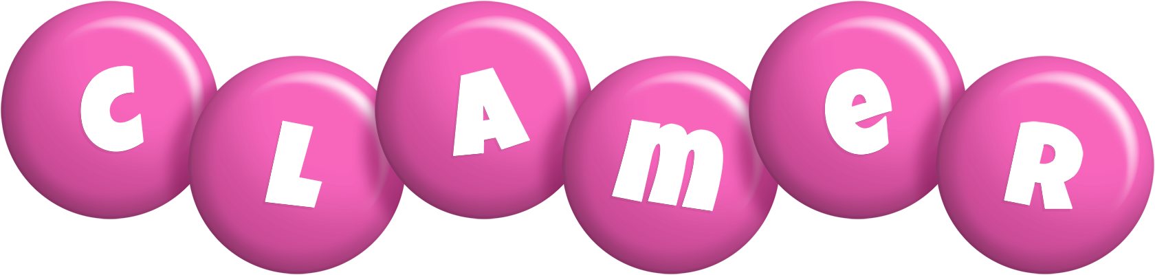 Clamer candy-pink logo
