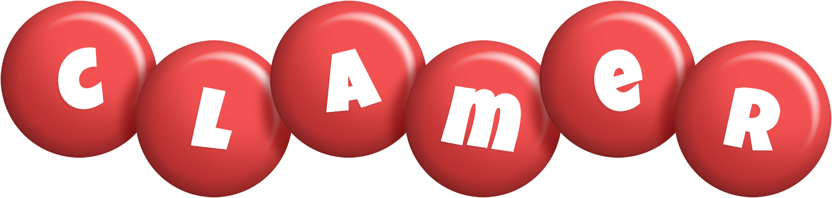 Clamer candy-red logo