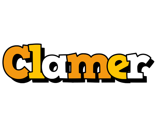 Clamer cartoon logo