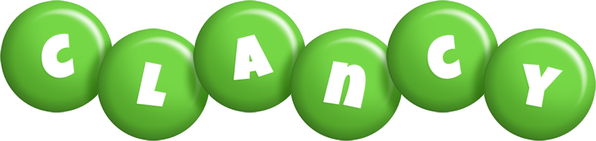 Clancy candy-green logo