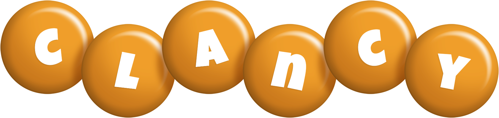 Clancy candy-orange logo