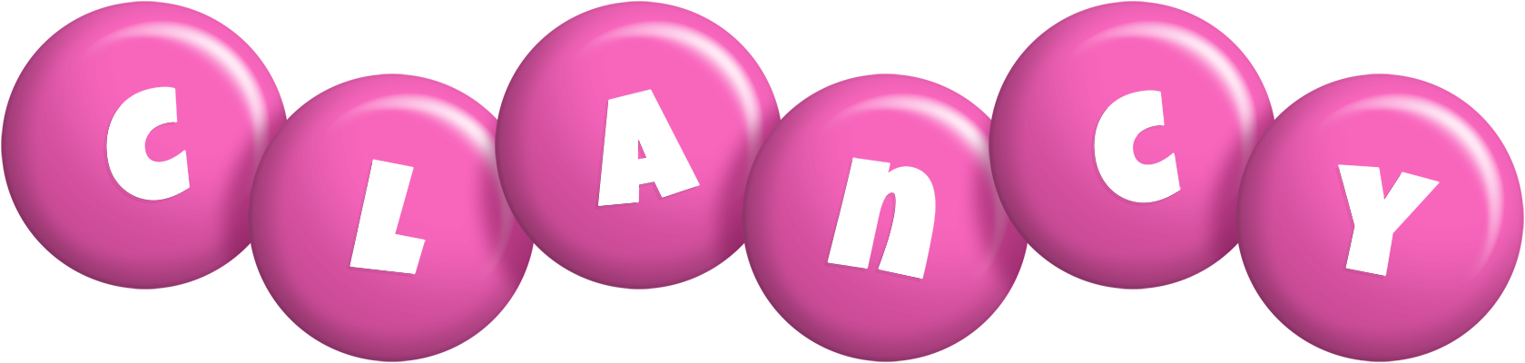 Clancy candy-pink logo