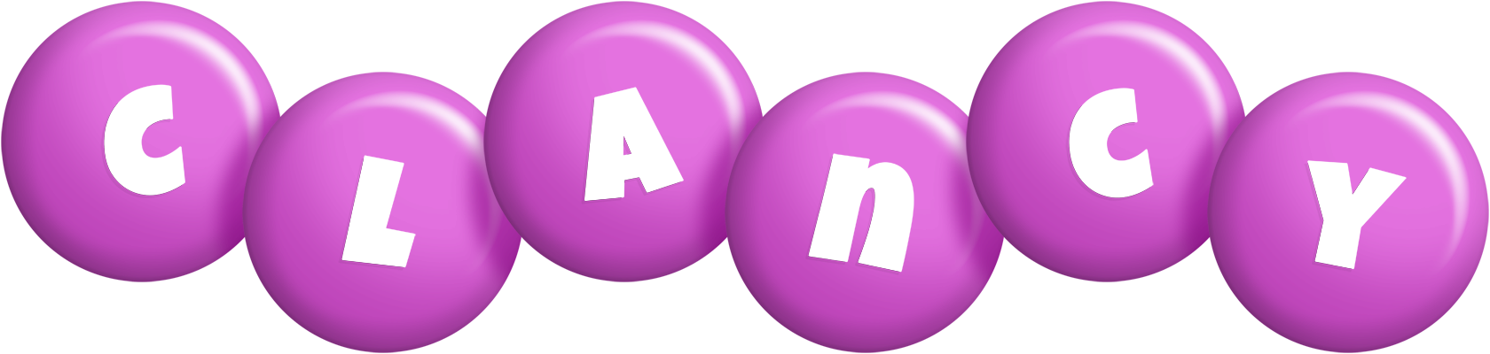 Clancy candy-purple logo