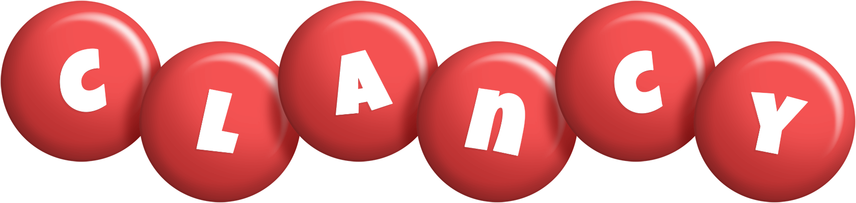 Clancy candy-red logo