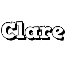 Clare snowing logo