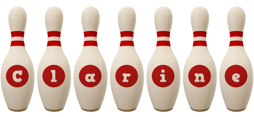 Clarine bowling-pin logo