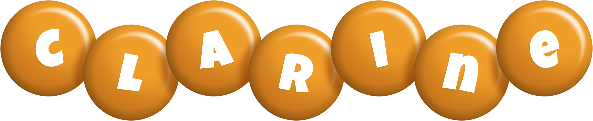 Clarine candy-orange logo