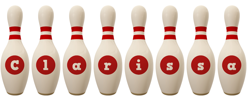 Clarissa bowling-pin logo