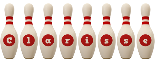 Clarisse bowling-pin logo