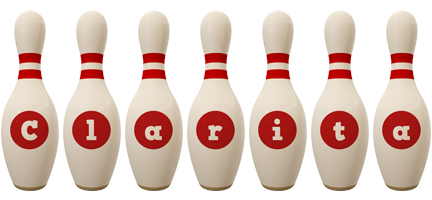 Clarita bowling-pin logo