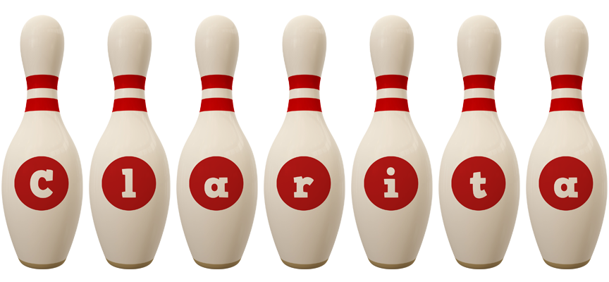 Clarita bowling-pin logo