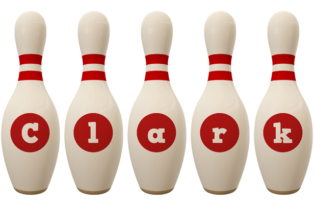 Clark bowling-pin logo