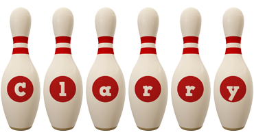Clarry bowling-pin logo