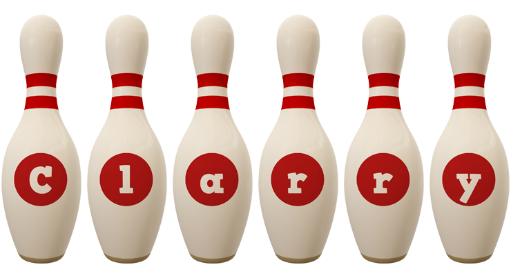 Clarry bowling-pin logo