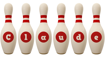 Claude bowling-pin logo