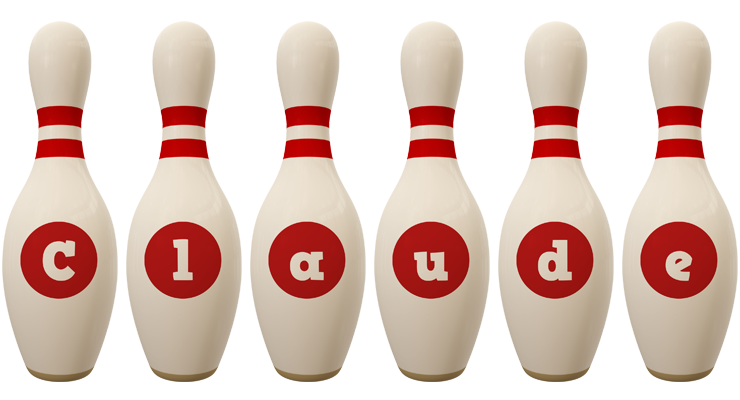 Claude bowling-pin logo