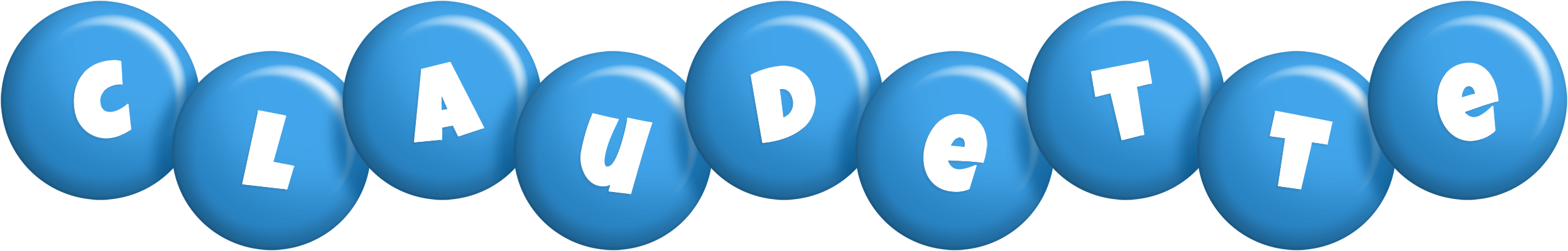 Claudette candy-blue logo