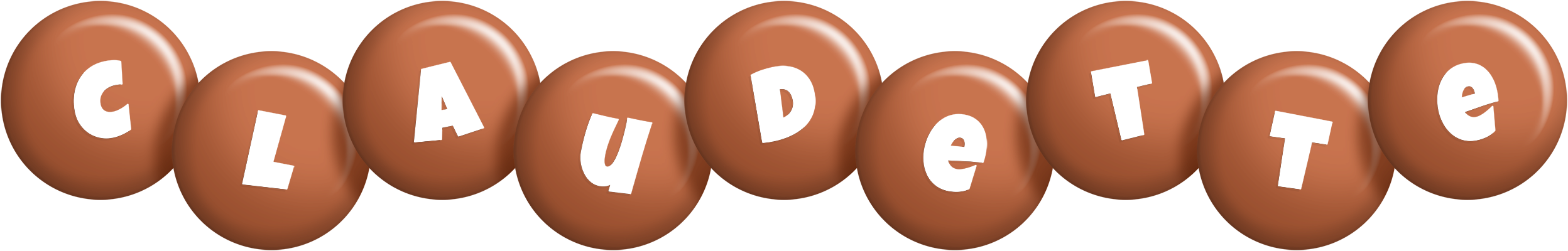 Claudette candy-brown logo