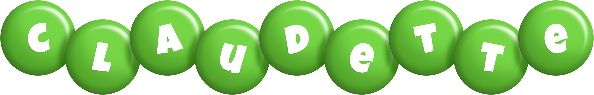 Claudette candy-green logo