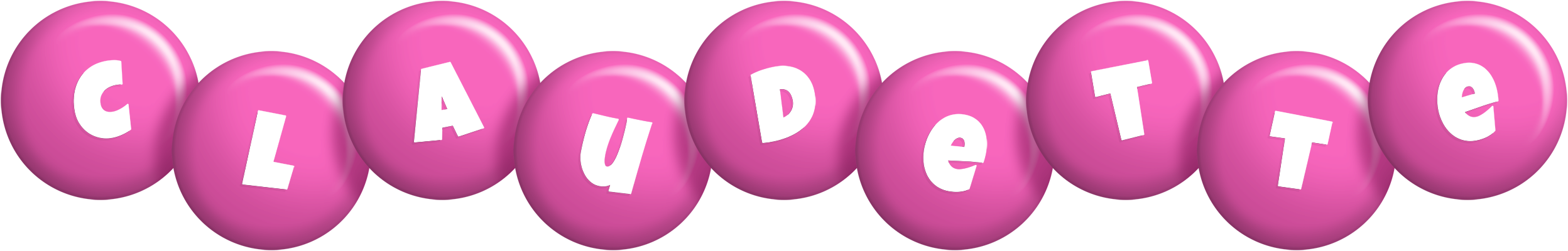 Claudette candy-pink logo