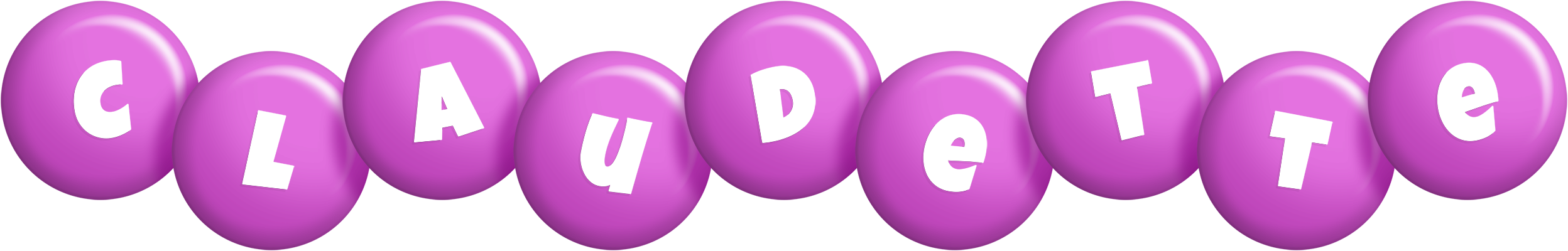 Claudette candy-purple logo