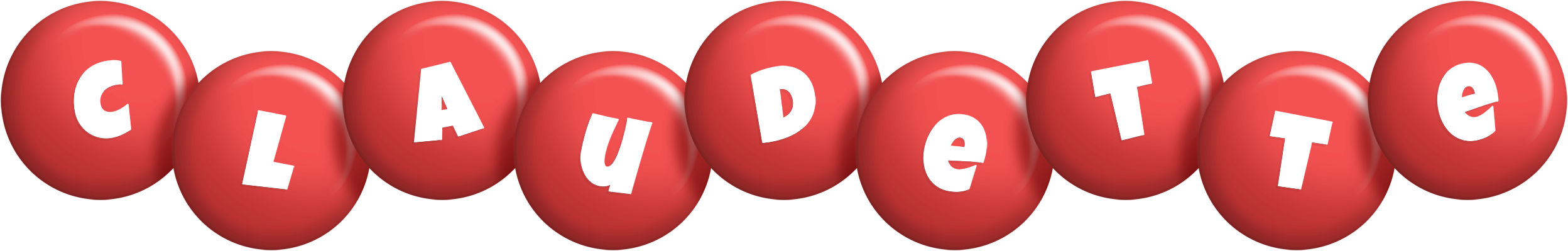 Claudette candy-red logo