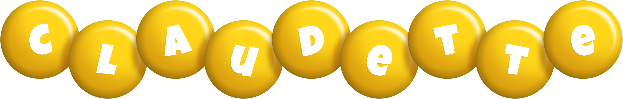 Claudette candy-yellow logo