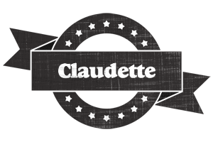 Claudette grunge logo