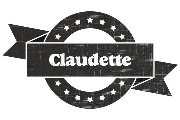 Claudette grunge logo