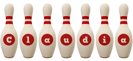 Claudia bowling-pin logo