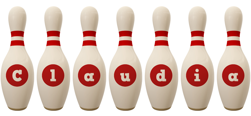 Claudia bowling-pin logo