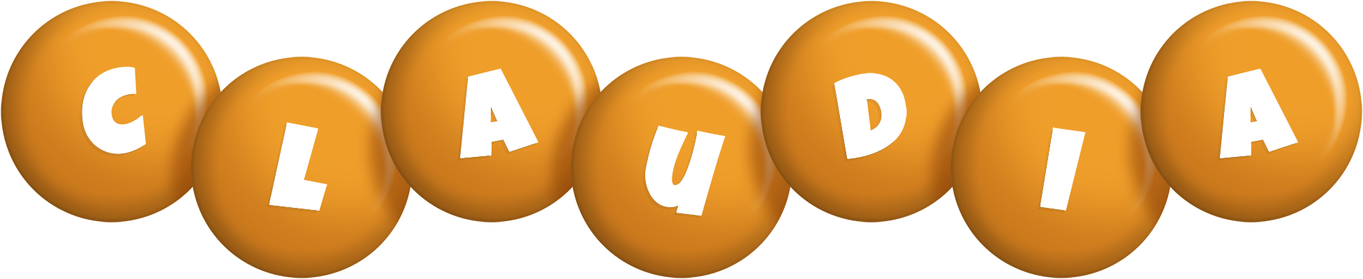 Claudia candy-orange logo