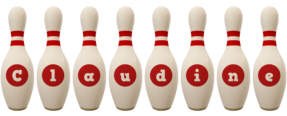 Claudine bowling-pin logo