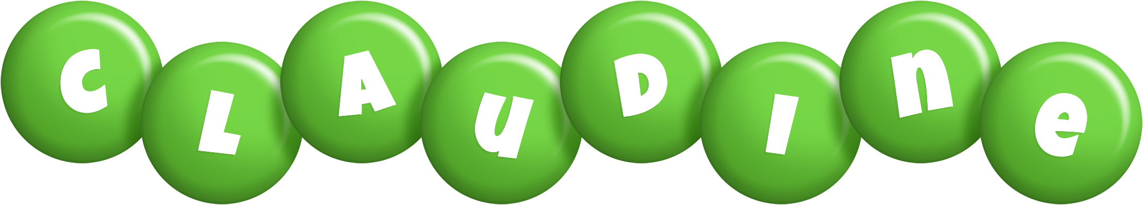 Claudine candy-green logo