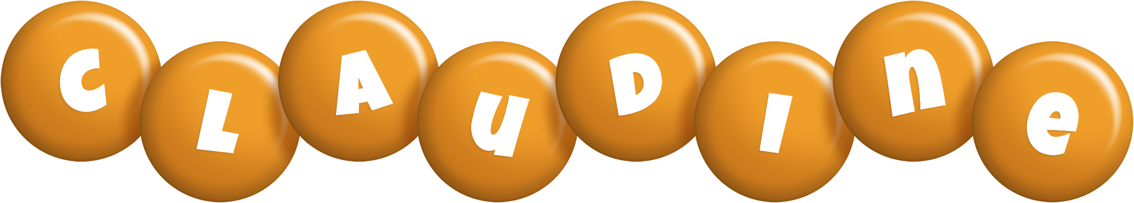 Claudine candy-orange logo