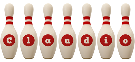 Claudio bowling-pin logo