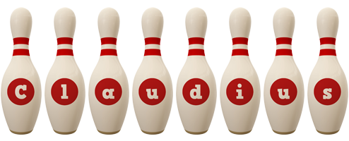 Claudius bowling-pin logo