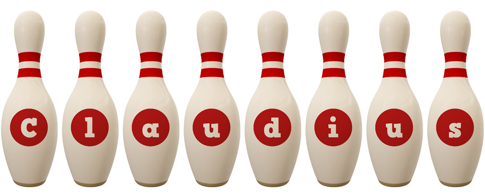 Claudius bowling-pin logo