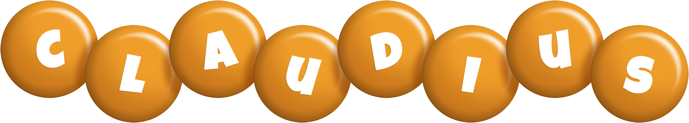 Claudius candy-orange logo