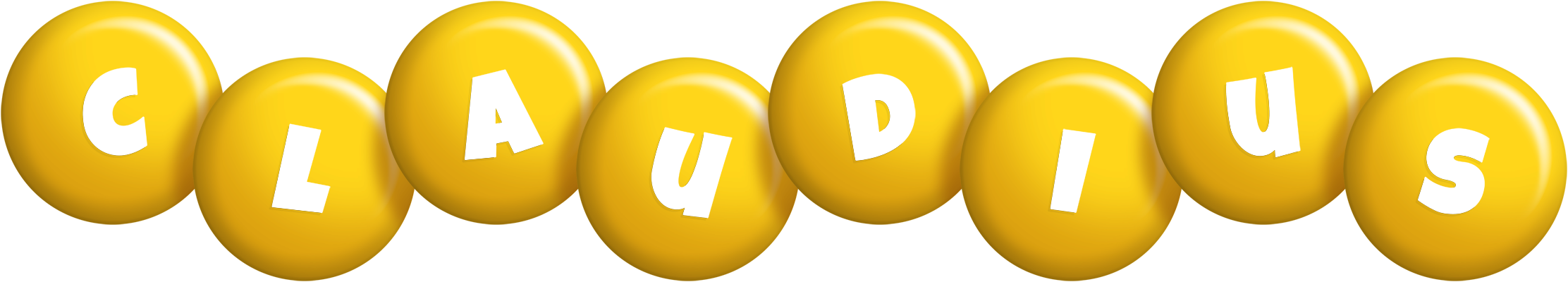Claudius candy-yellow logo