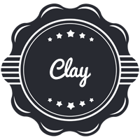 Clay badge logo